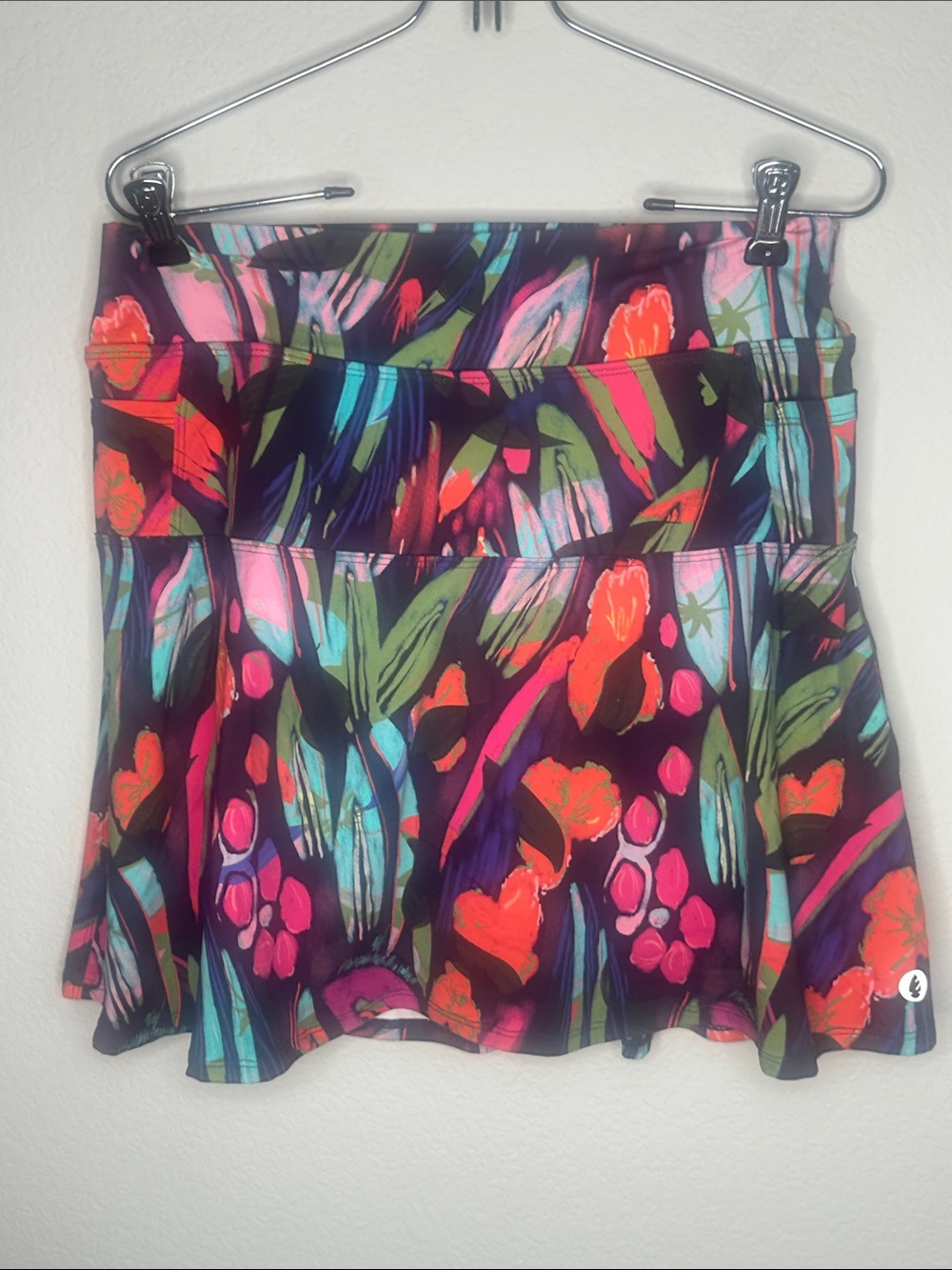 Dona Jo Vibrant Floral Skort in Multi-Color